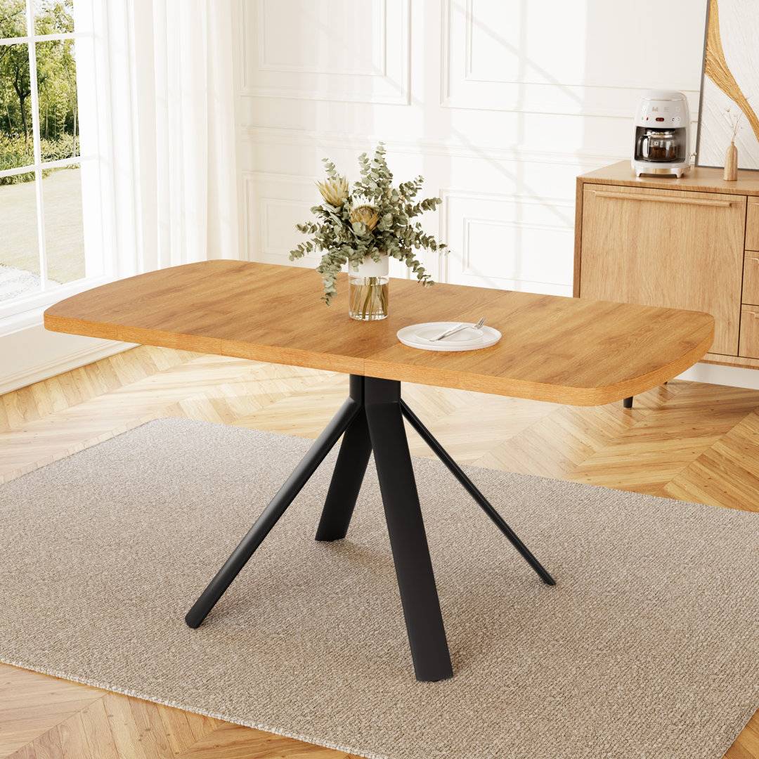 Brayden Studio Extendable Ellipse Dining Table Set 6
