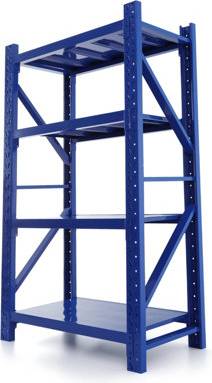B&Q Blue All Metal Home Garage Racking 4 Shelf Unit Shelving System