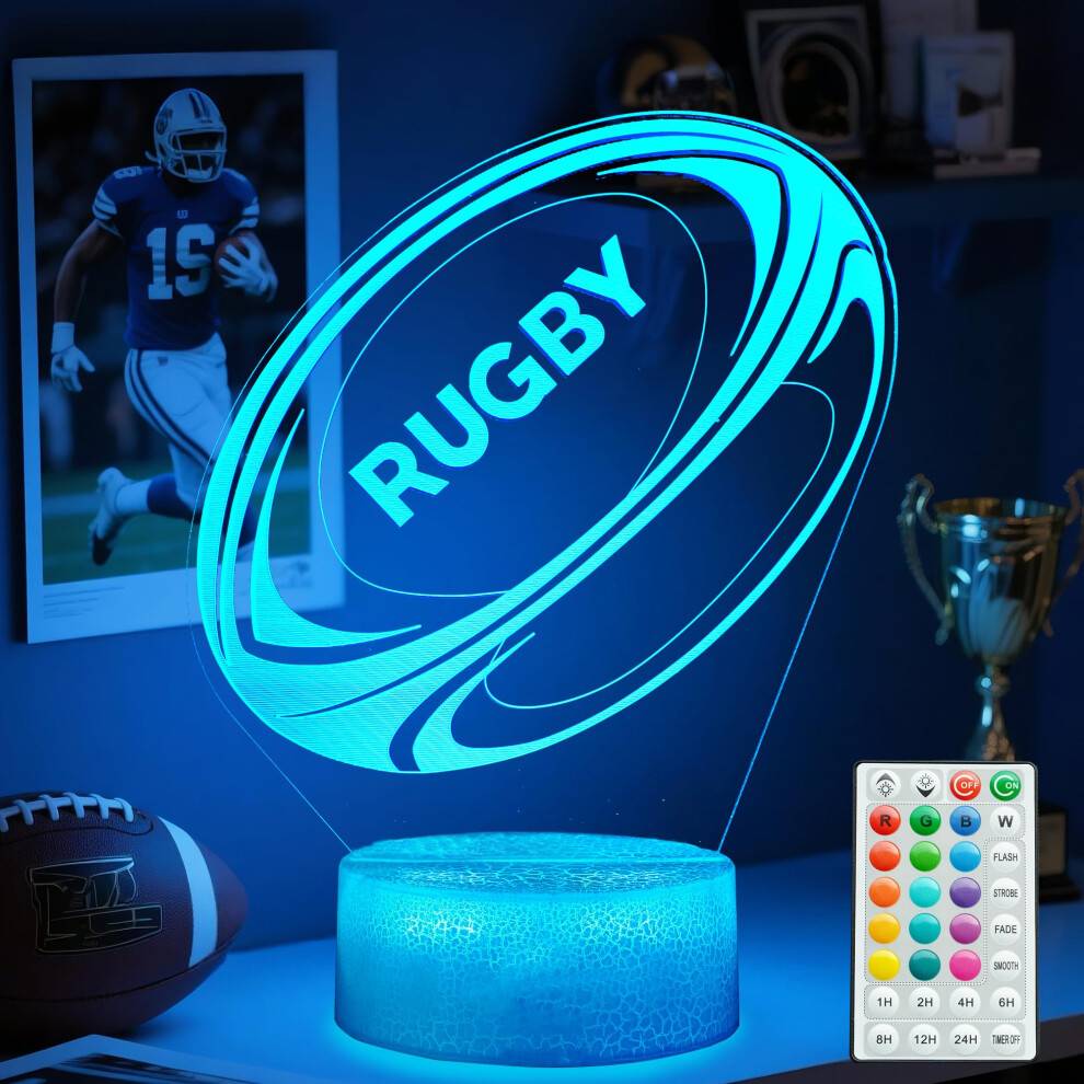 3D Illusion Rugby Night Light