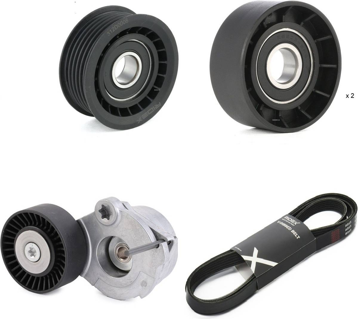 Ridex 542R1225 V-Ribbed Belt Set