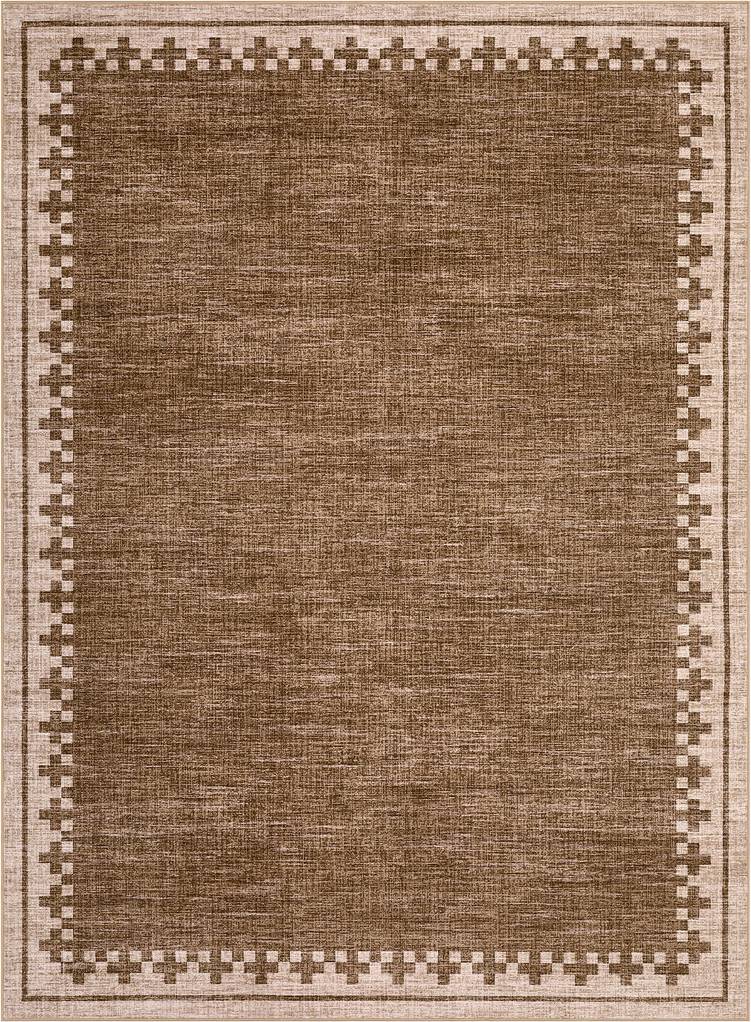 Brayden Studio Rectangle Area Rug Brown cm