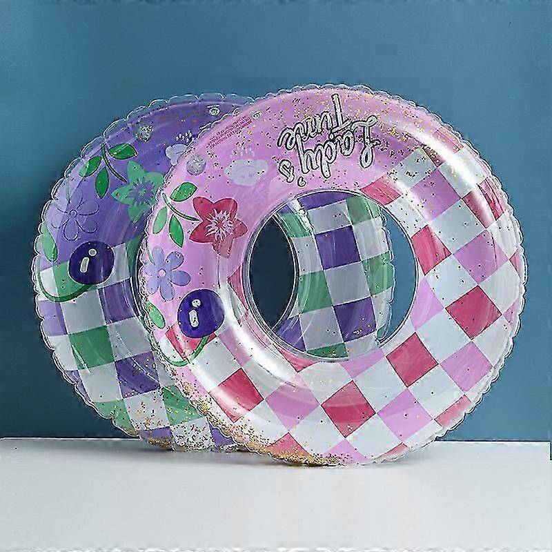 Uppblåsbara PVC-poolringar 2-pack - Rosa/Lila/Grön/Vit