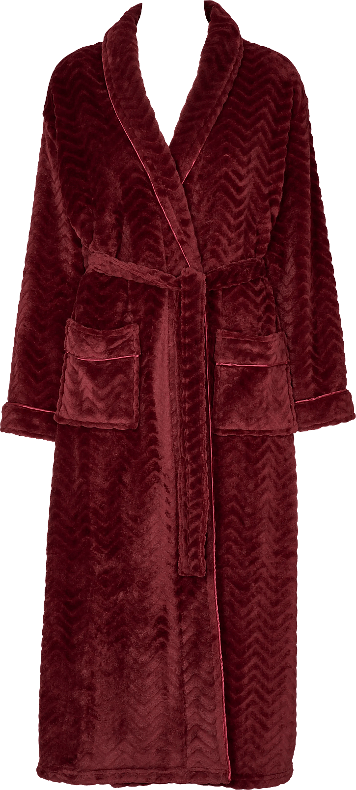Missya Filipa Fleece Robe Long - Burgundy