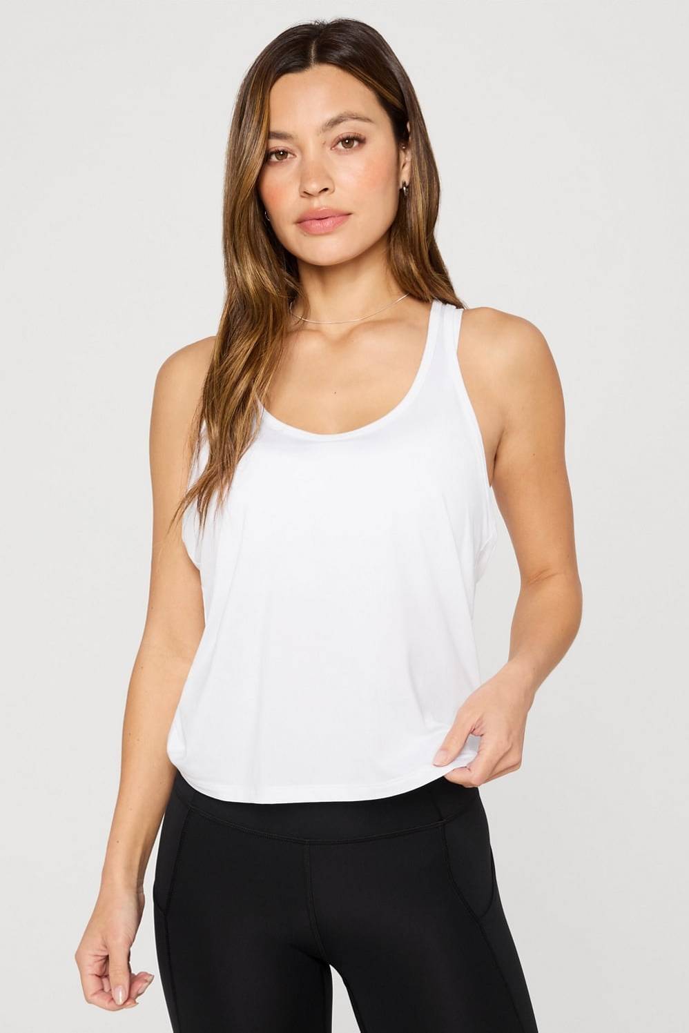 Fabletics Whisper Tanktop mit Racerback Weiß