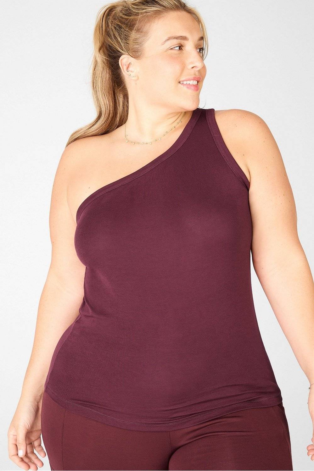 Fabletics Esme One-Shoulder Tanktop Rot