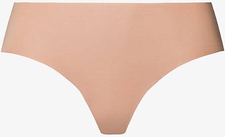 Hanro Invisible High-Rise Stretch Cotton Briefs - Beige