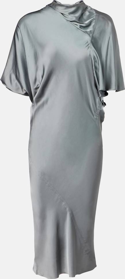 Rick Owens Abito Midi In Raso