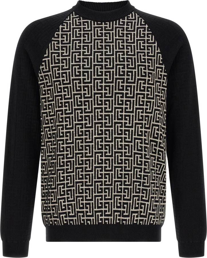 Balmain Pull Col Rond Homme - Multicolore