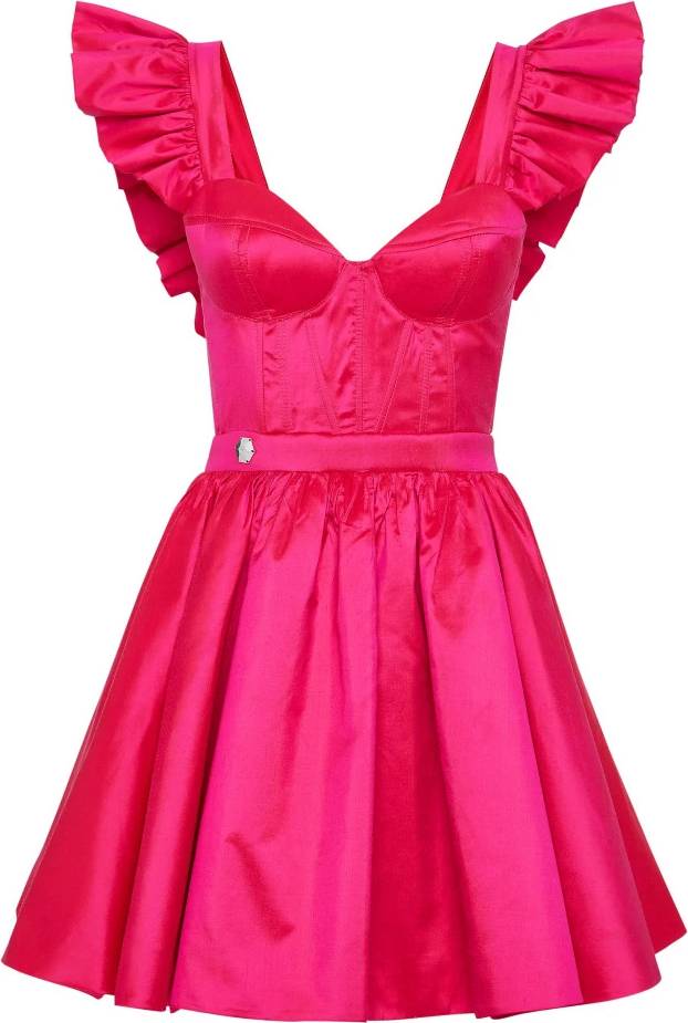 Philipp Plein Silk Mini Dress - Rosa