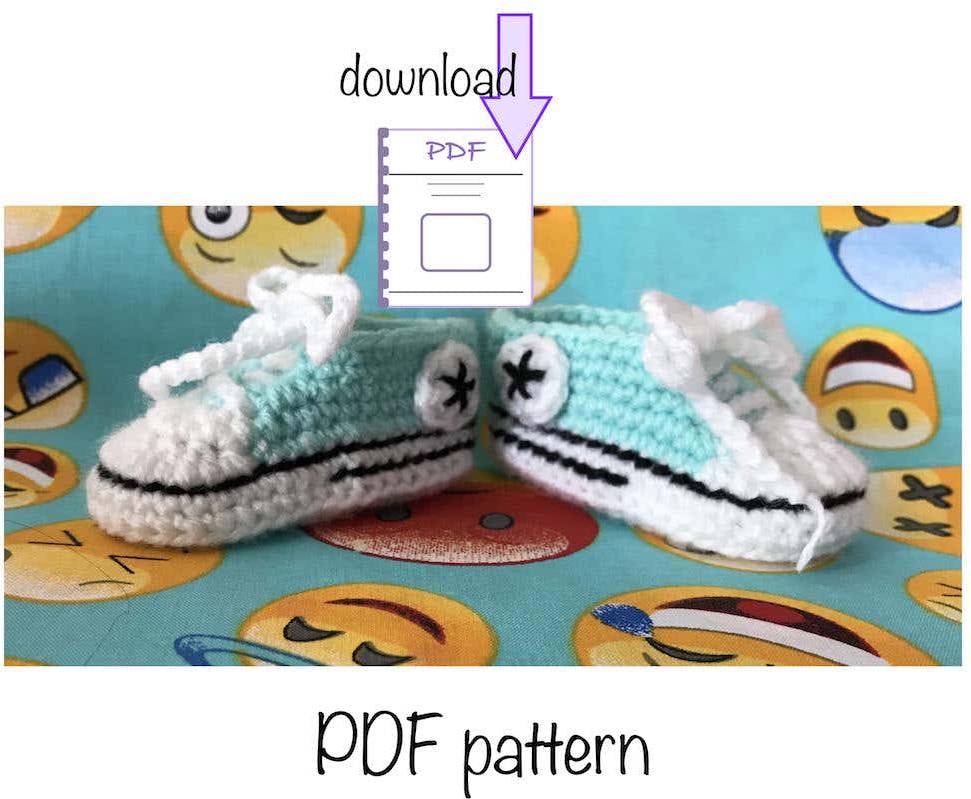 Crochet Baby Shoe AS Low PDF Pattern