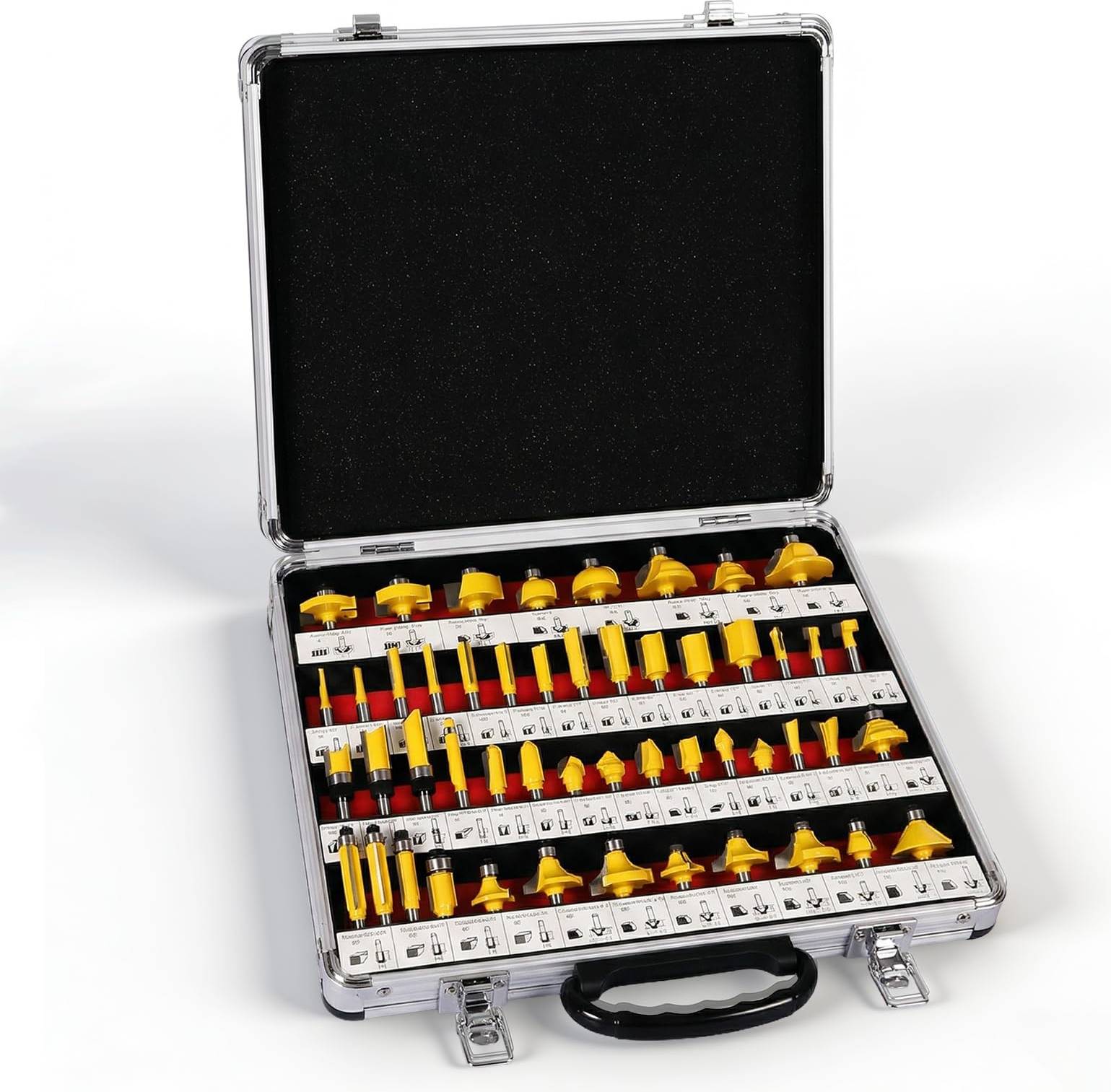 Router bit set Lowe's 50 Pieces 1/4 Shank Router Bit Set LS12W8B