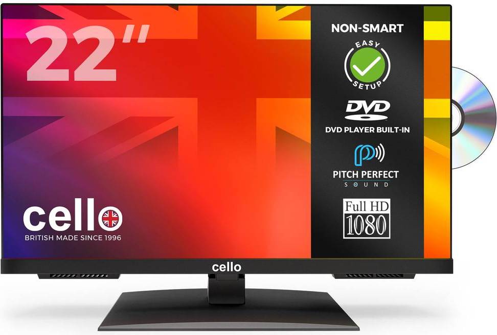 Cello 22 Inch Full HD LED TV Built-In DVD Player