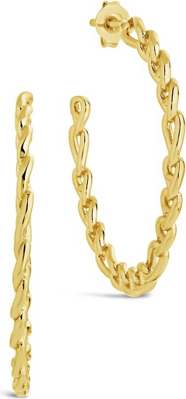 Sterling Forever 14K Plated Rylan Hoops