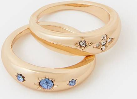 Celestial Gem Rings Gold 2-Pack