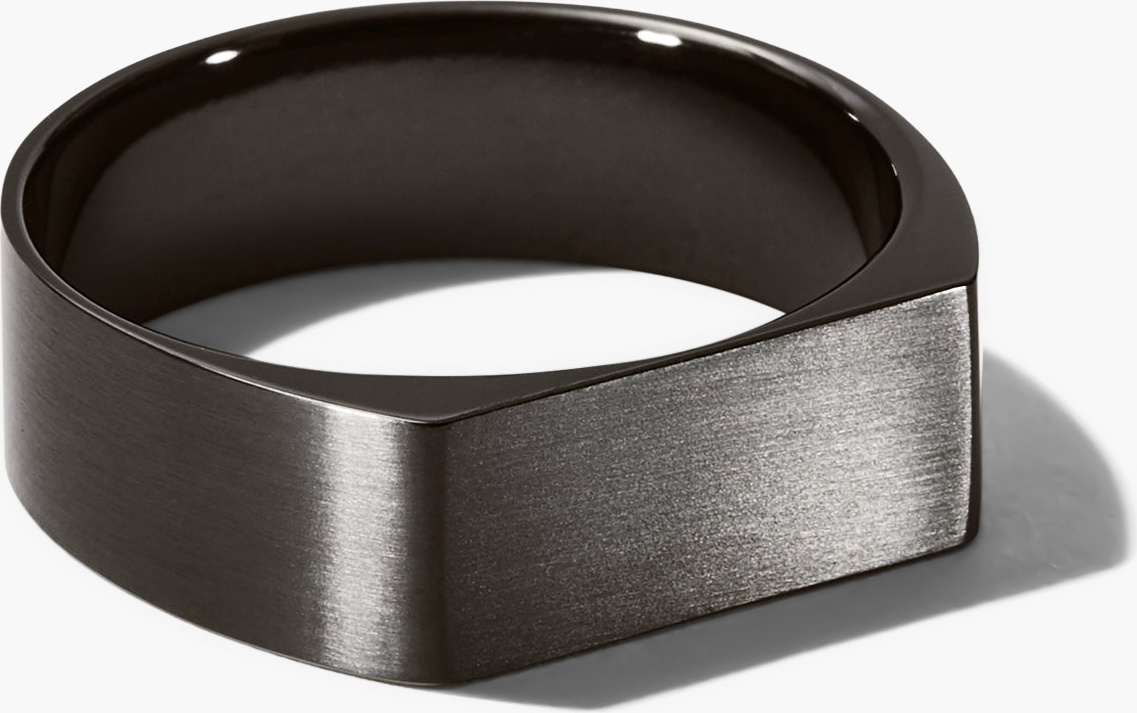 Mejuri Slim Rectangular Signet Ring