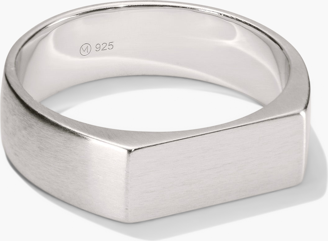 Mejuri Slim Rectangular Signet Ring