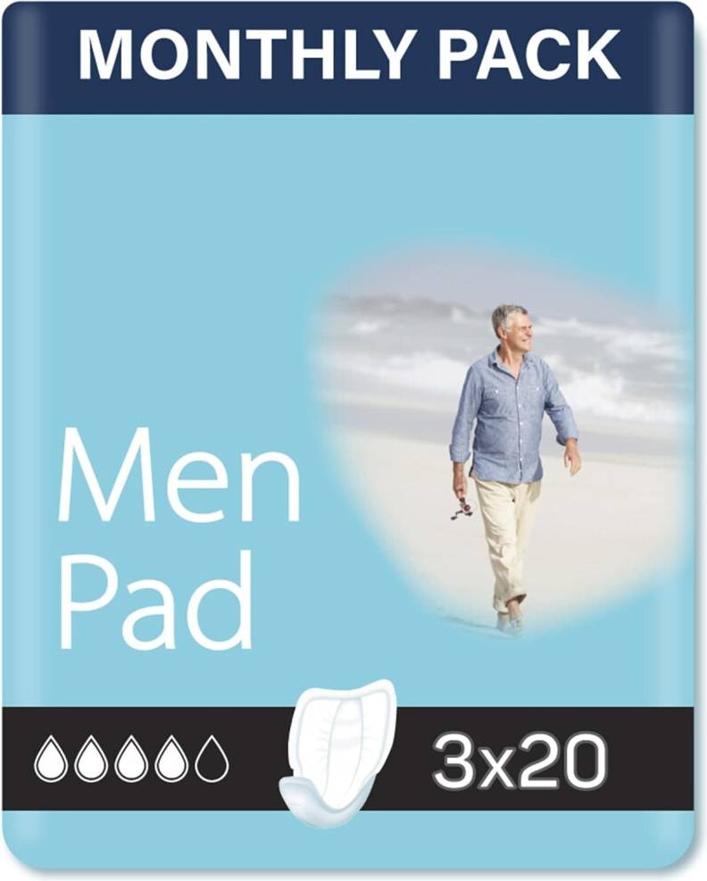 Men's Incontinence Pads 60-pack