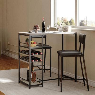 B&Q Kitchen Table Chairs Set Dining Set 3pcs