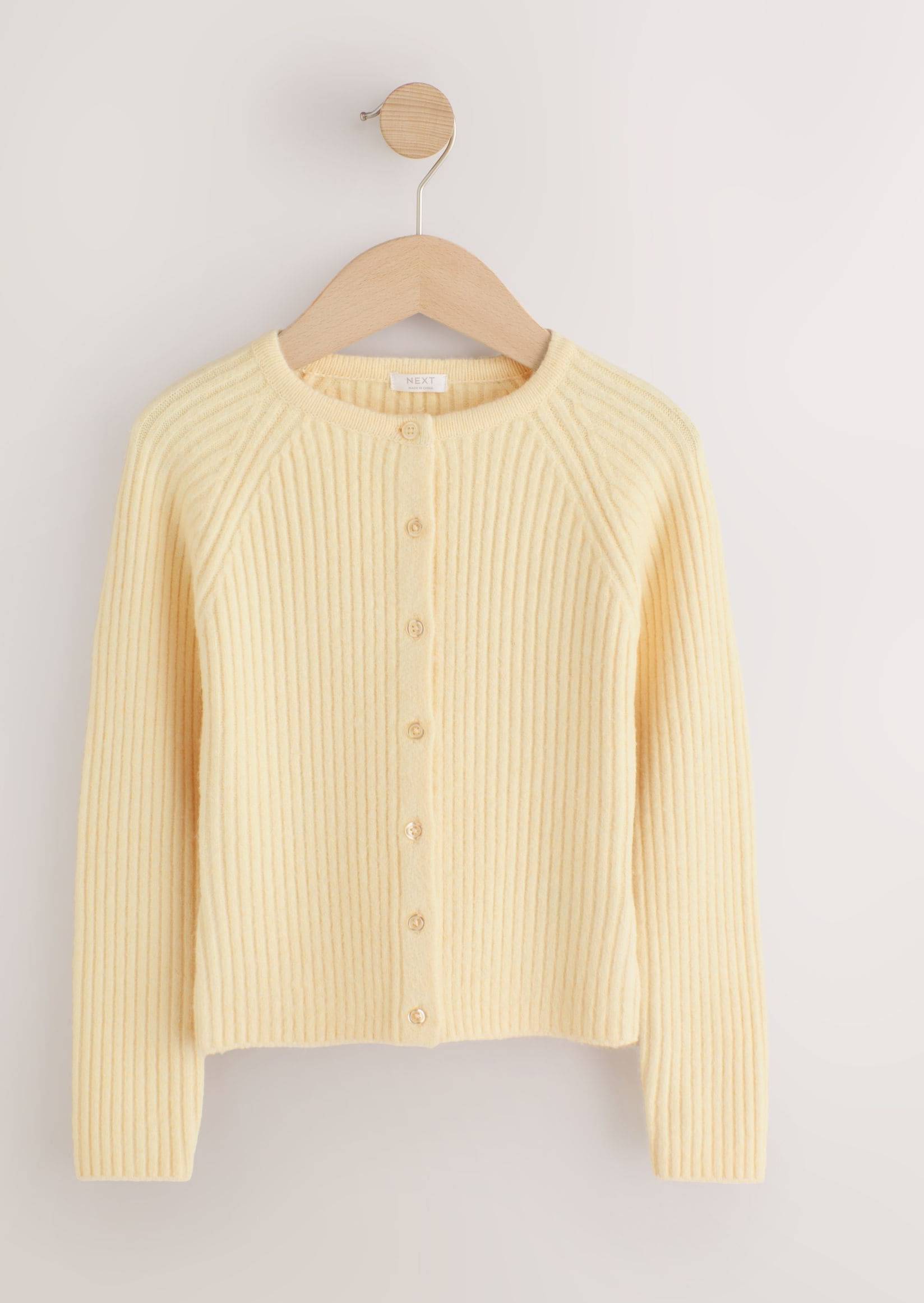 NEXT Yellow Ribbed Cardigan
