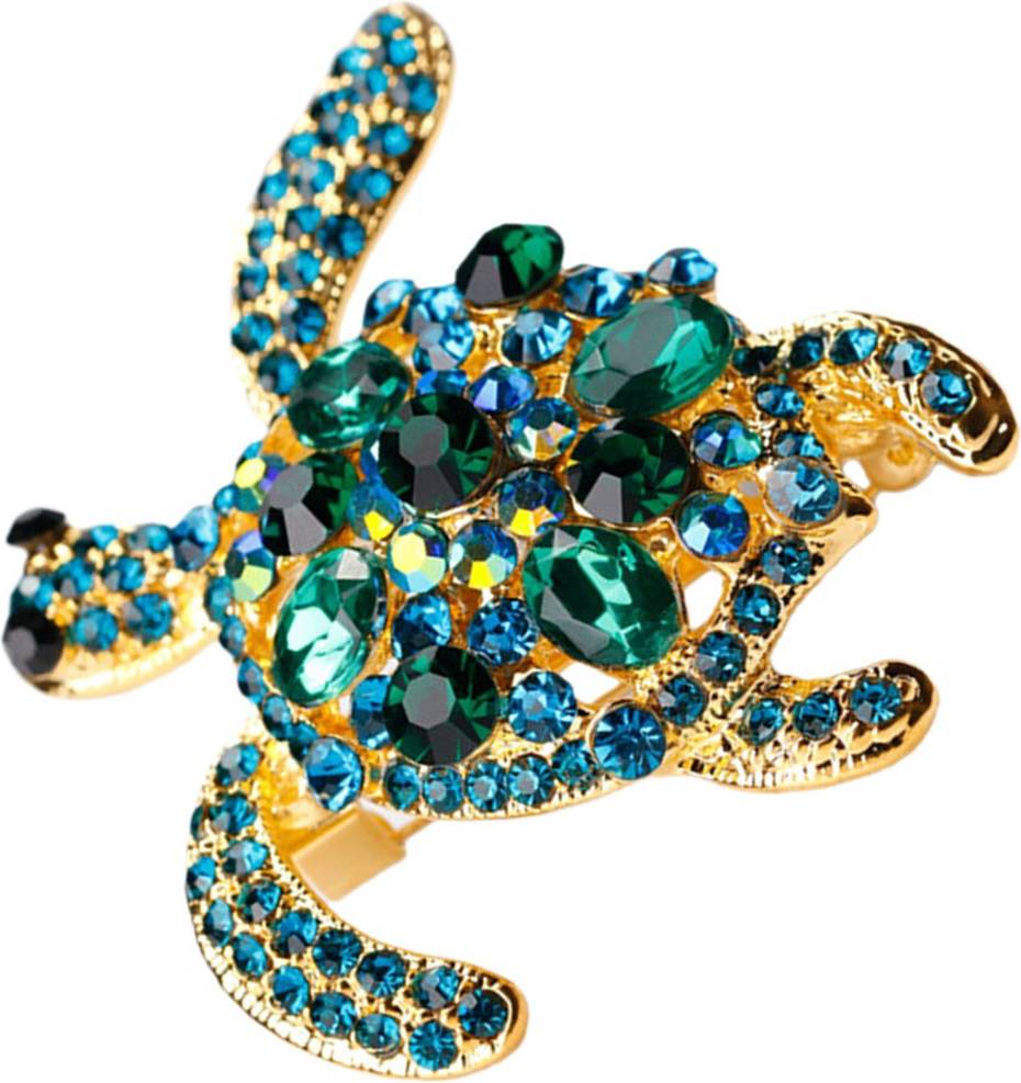 Durable Turtle Pin Brooch Rhinestone Alloy Design