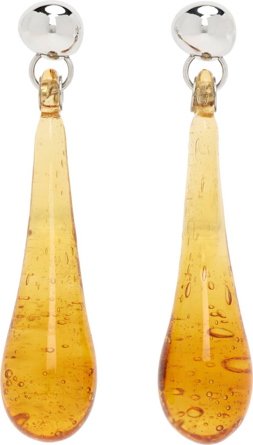 Lanvin Rocks Drop Earrings Orange