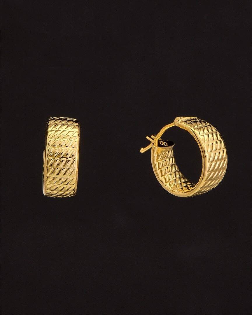 Italian Gold Textured Hoops
