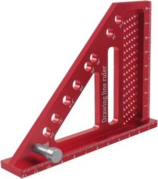 Sodial Multi-angle Measuring Ruler With Dowel Woodworking Square Protractor Miter