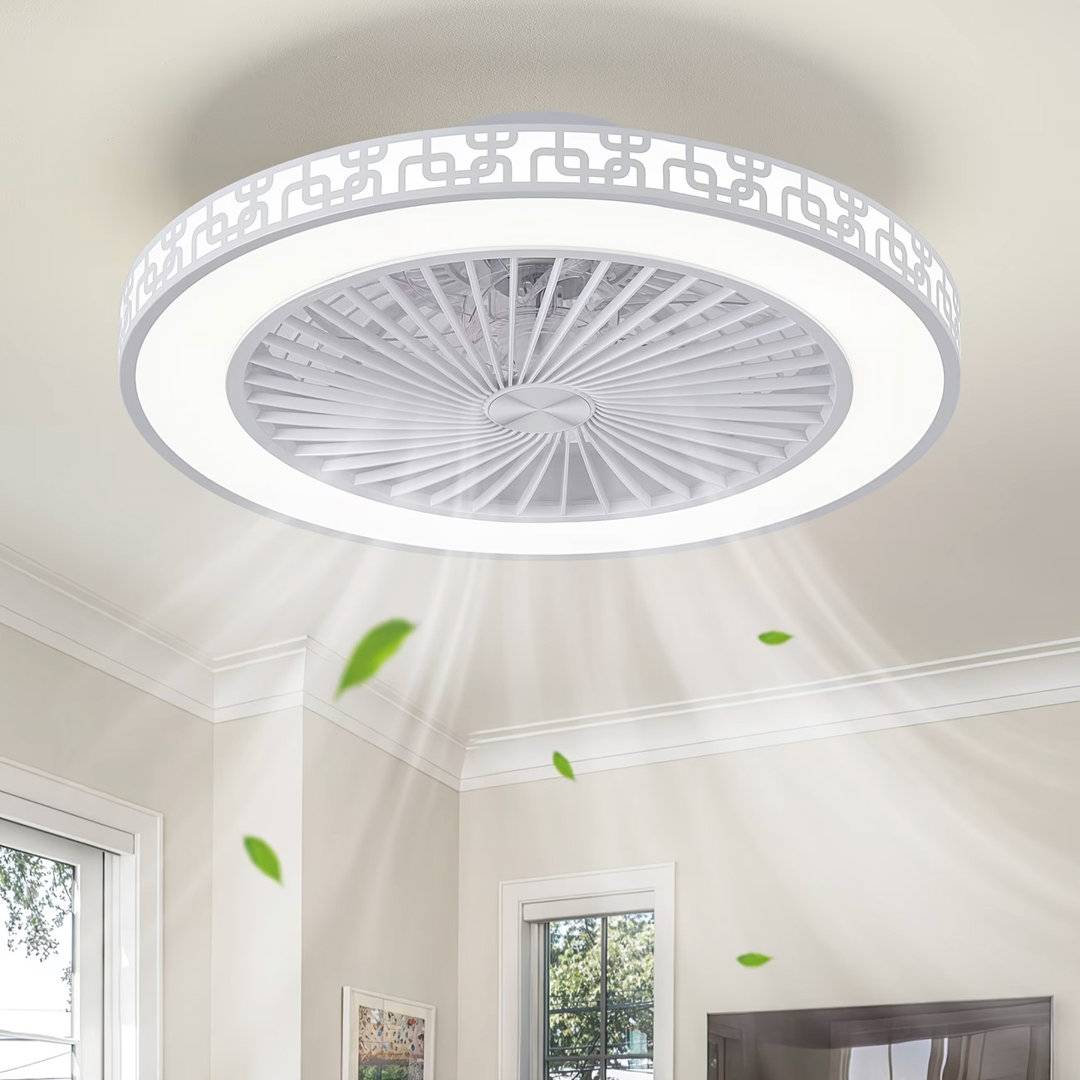 Brayden Studio Modern LED Ceiling Fan With Light