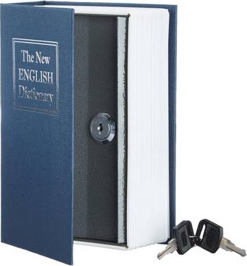 B&Q Blue Book Style Hidden Key Safe With Key Lock
