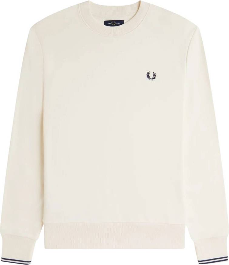 Fred Perry Rundhalsad Sweatshirt Stickade Bomull