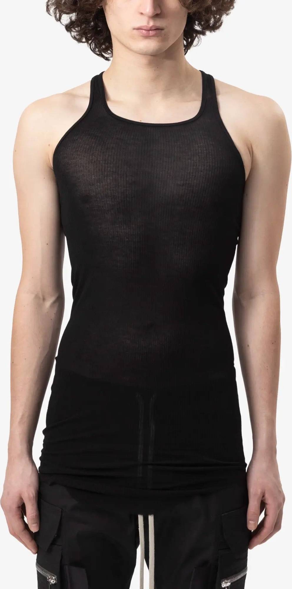 Rick Owens Basic Rib Tank Top - Black