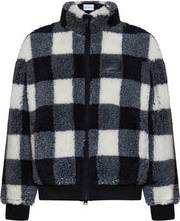 Givenchy Wool-Blend Check-Pattern Fleece Jacket - Black