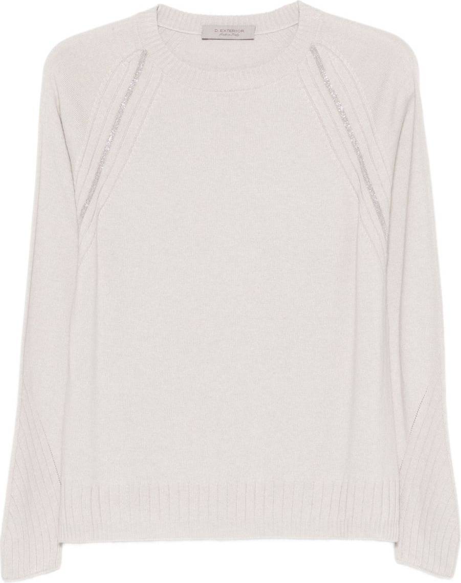 D.EXTERIOR Ribbad Tröja Med Raglanärm - Neutral