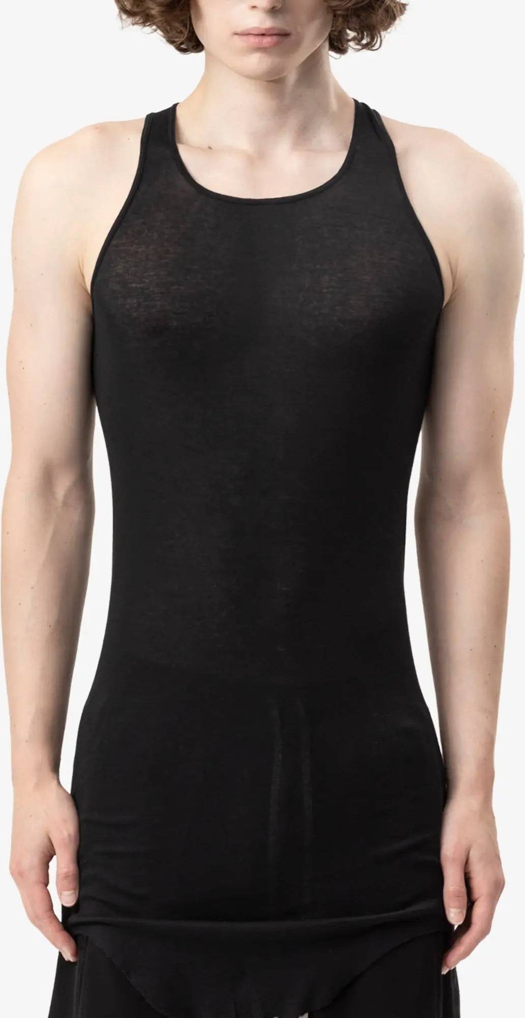 Rick Owens Basic Rib Tank Top - Black