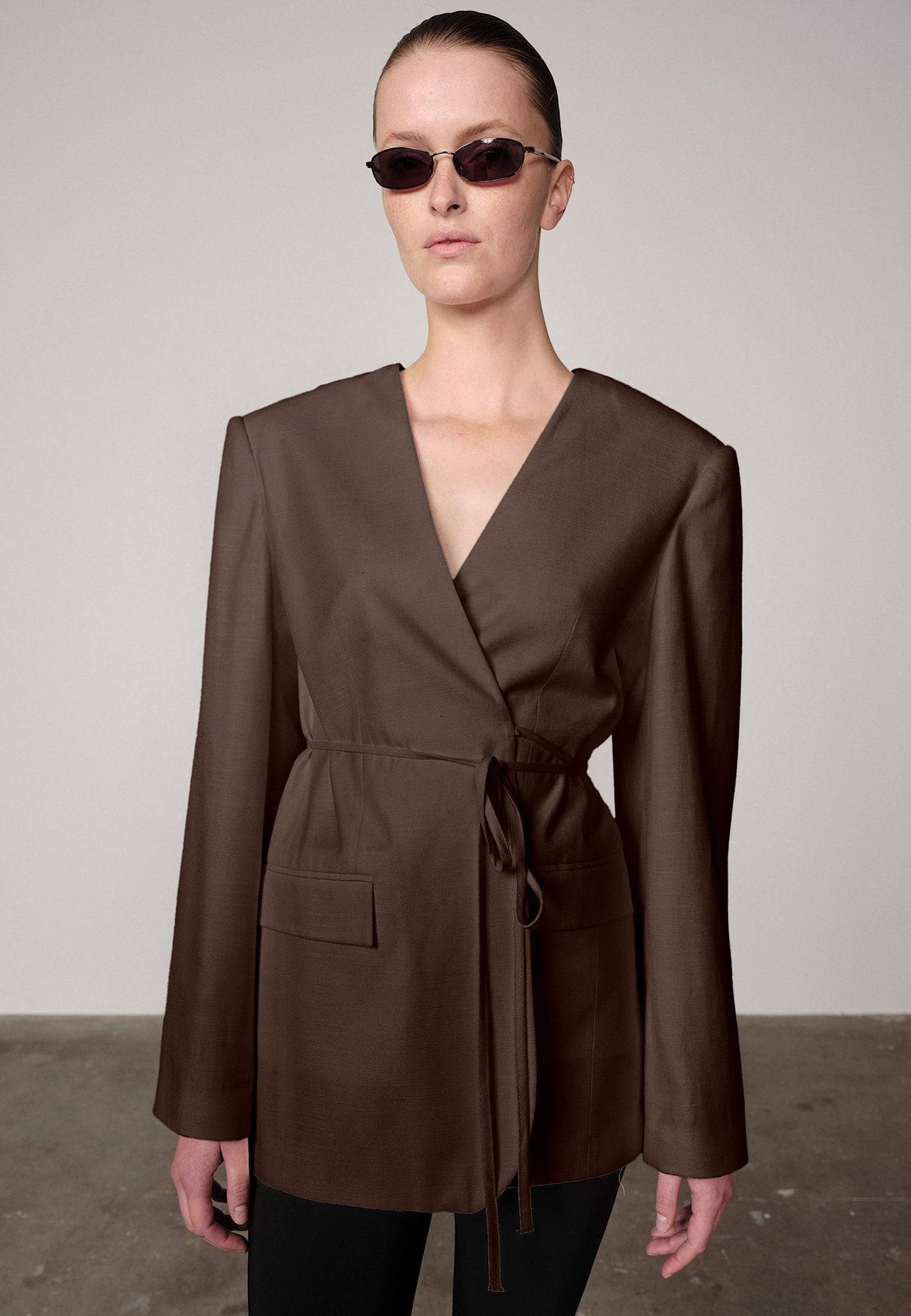 Indiana Oversized Blazer - Java Brown
