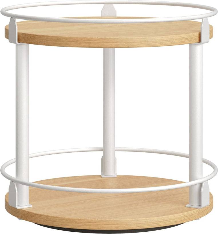 Brayden Studio 2-Tier Rotating Spice Rack White