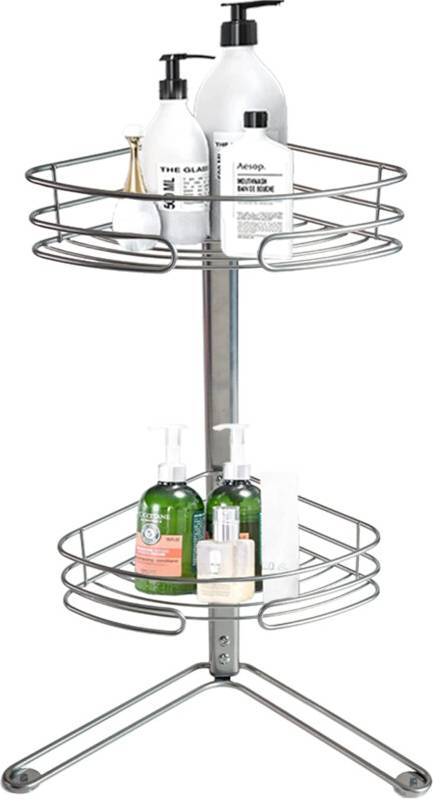 Blue Canyon 2 Tier Non Rust Corner Shelf Storage Rack