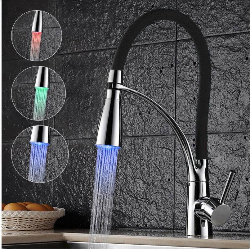 LED Kitchen Tap Pull Out Spray