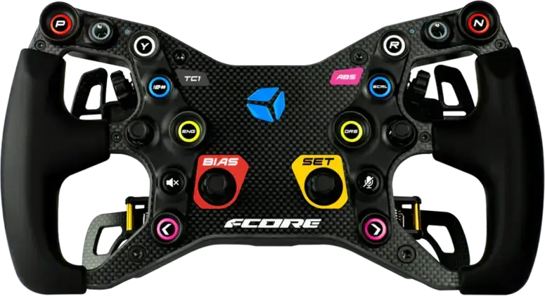 Sim racing wheel F-Core Formula Sim Racing Steering Wheel Blue Hub 4 Paddles