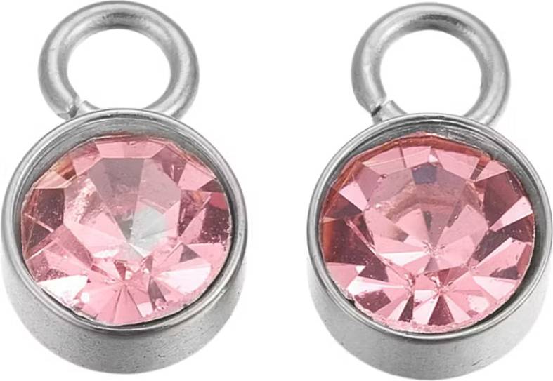 Berlock i Rostfritt Stål - Rosa