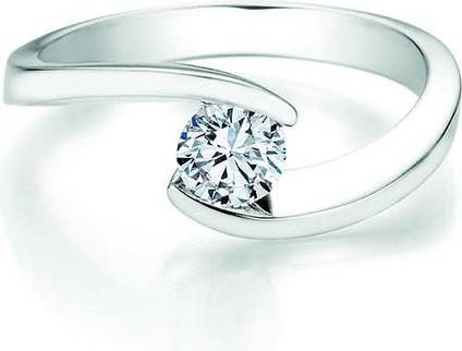 Collection Ruesch CR Solitaire Ring White Gold