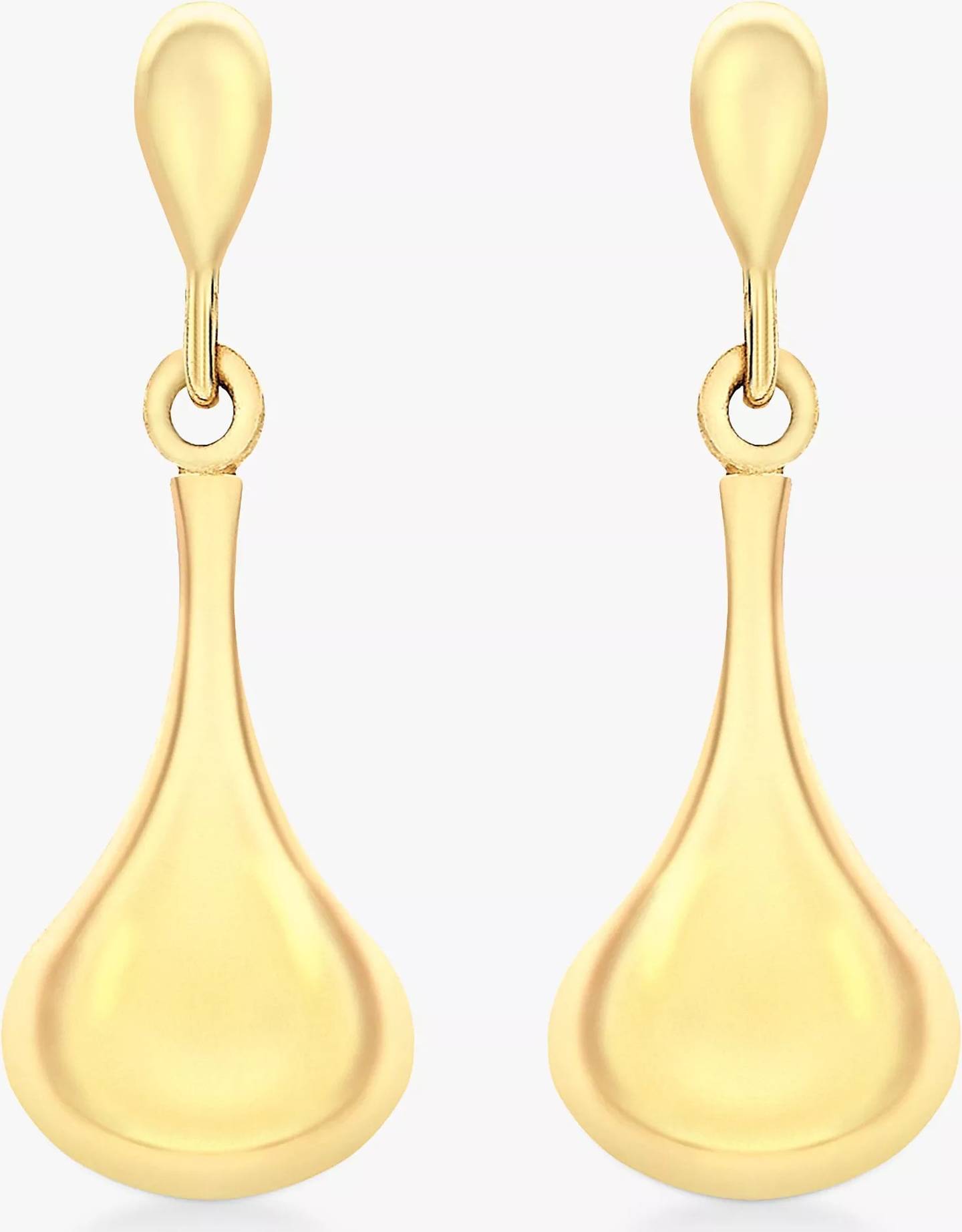 9ct Gold Bell Drop Earrings - Gold