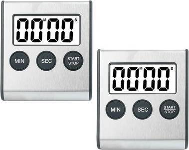 Sodial Digital Kitchen Timer Stopwatch Kitchen Timer 2pcs