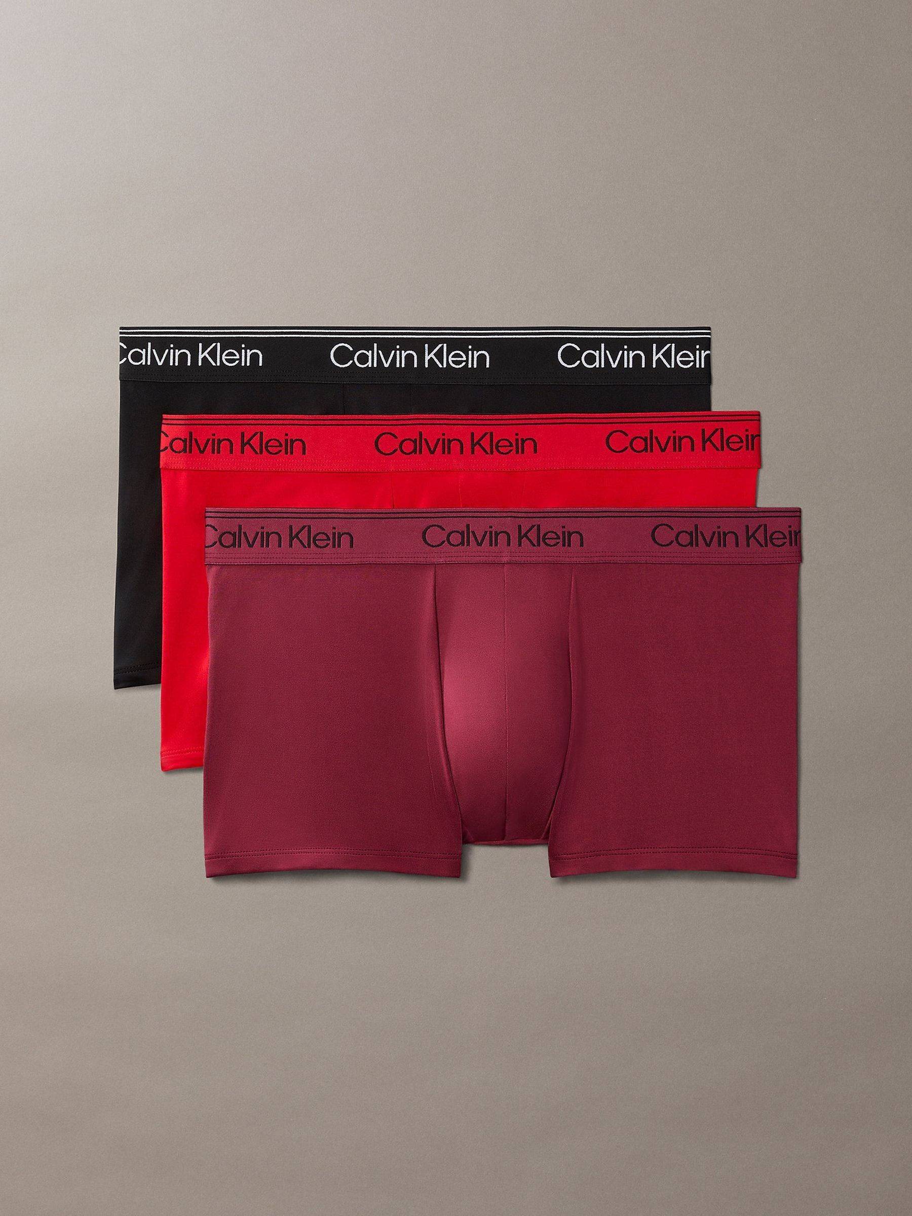 Calvin Klein Low Rise Micro Stretch Trunks 3 Pack - Rot