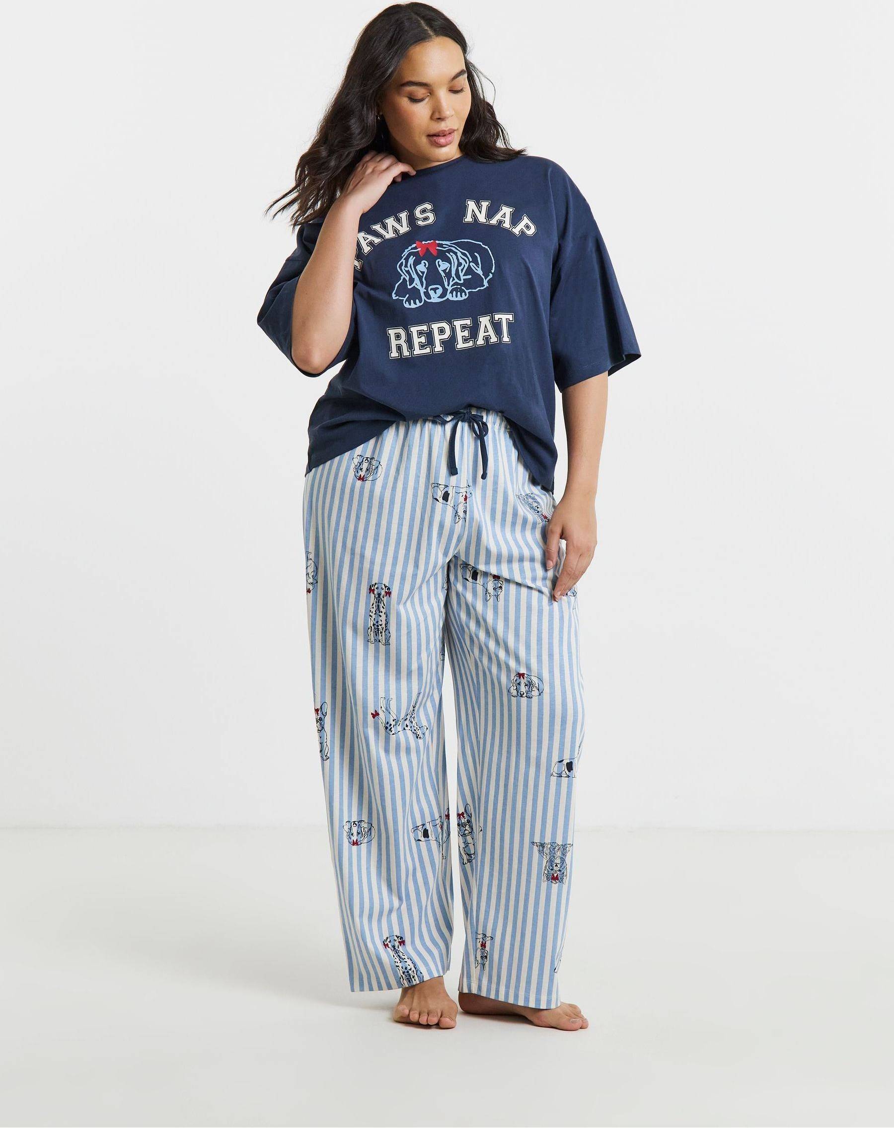 Simply Be Pretty Secrets Paws Nap Repeat Pyjamas Set
