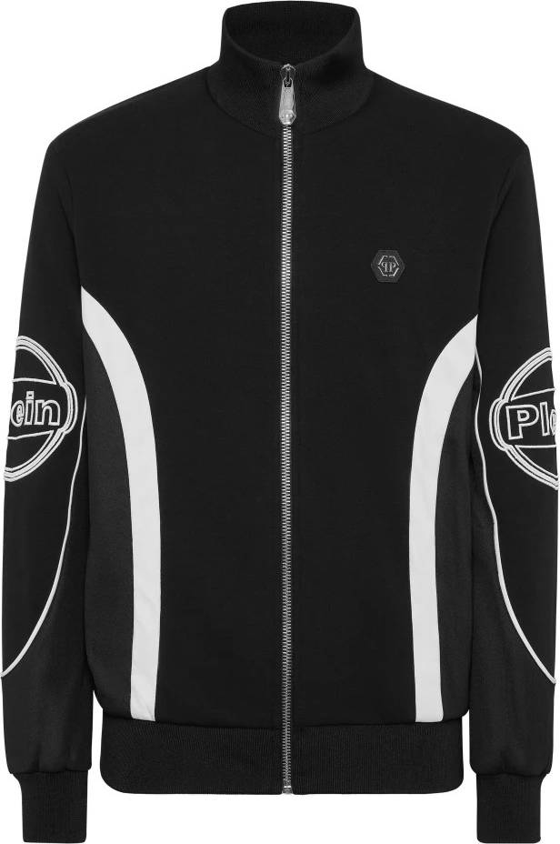 Philipp Plein Jersey Jogging Jacket LS Racing Club Sweatshirt - Sort