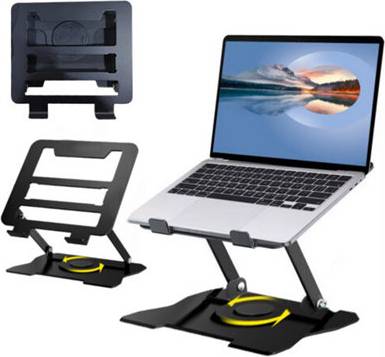 B&Q 360 Metal Portable Laptop Tablet Stand Riser