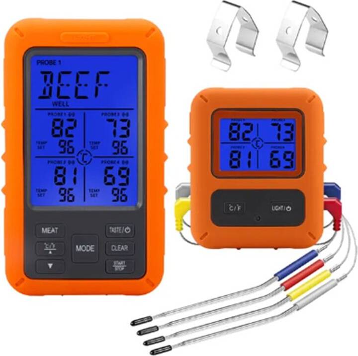 Typecat Digital Barbecue Meat Thermometer with Timer Stegetermometer