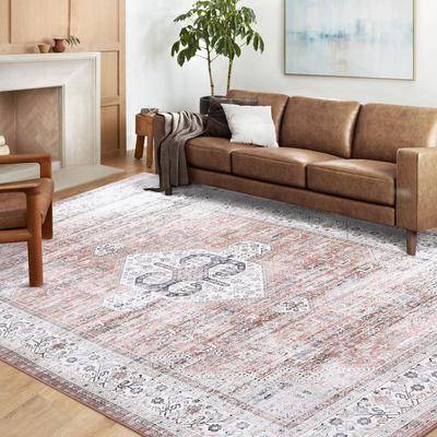 Garvee Vintage Medallion Mist Style Area Rug