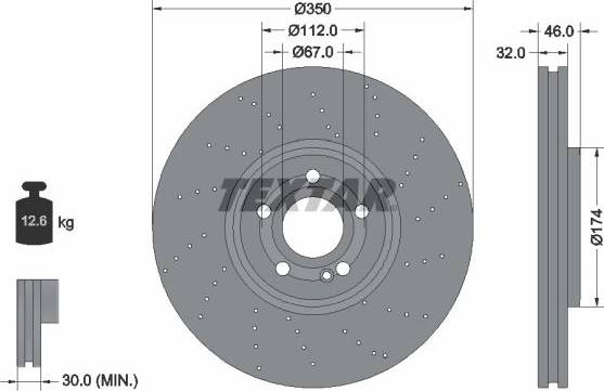 Textar Brake Disc 92324205